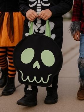 Skull Glow In The Dark Trick-or-Treat Bag